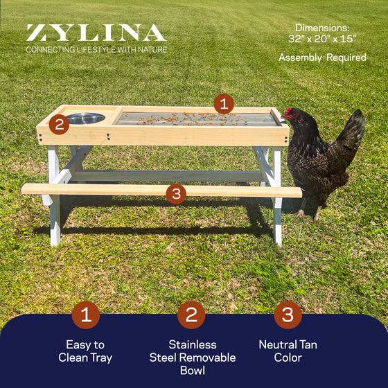 Tan Chicken Picnic Table (ZCF-006)