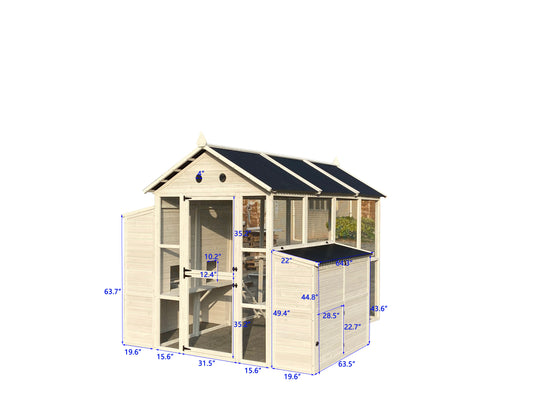 Modern Countryside Open Concept Chicken Coop (DDP-1554PVC)