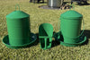 Zylina Powder Coated Green Metal Waterer 3.2 G / Feeder 26 lbs / Scoop Combo Kit (Z-MGLcombo)