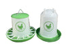 Zylina Chicken Waterer 3.7 Gallon and Feeder 26 lbs Combo in Green (Z-PGLcombo)