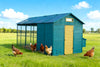 Modern Ultraguard XL Metal Framed Chicken Coop - Teal