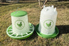 Zylina Chicken Waterer 3.7 Gallon and Feeder 26 lbs Combo in Green (Z-PGLcombo)