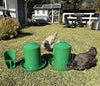 Zylina Powder Coated Metal Chicken Waterer 3.2 Gallon – Green (Z-WMGL)