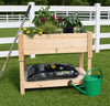 Raised Garden Planter with Storage Shelf- 36”(L) x 36”(W) x 36”(H) (DDP-1840)