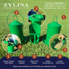 Zylina Powder Coated Green Metal Waterer 1 G / Feeder 9 lbs / Scoop Combo Kit (Z-MGScombo)o