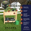 Raised Garden Planter with Storage Shelf- 36”(L) x 36”(W) x 36”(H) (DDP-1840)